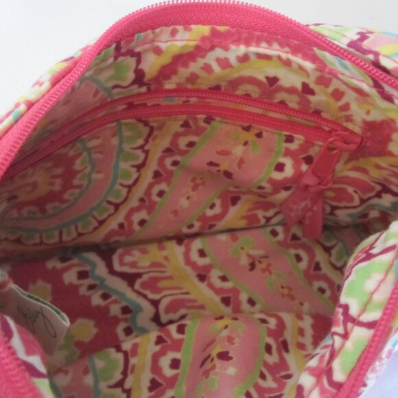 Vera Bradley Purse, 9" Wide, Pink w/ Flowers, very Nice - Picture 3 of 6
